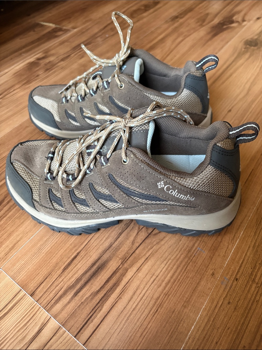 Columbia Brown baby blue and Gray Trail Low-Cut Hiking Shoes
